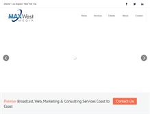 Tablet Screenshot of maxwestmedia.com